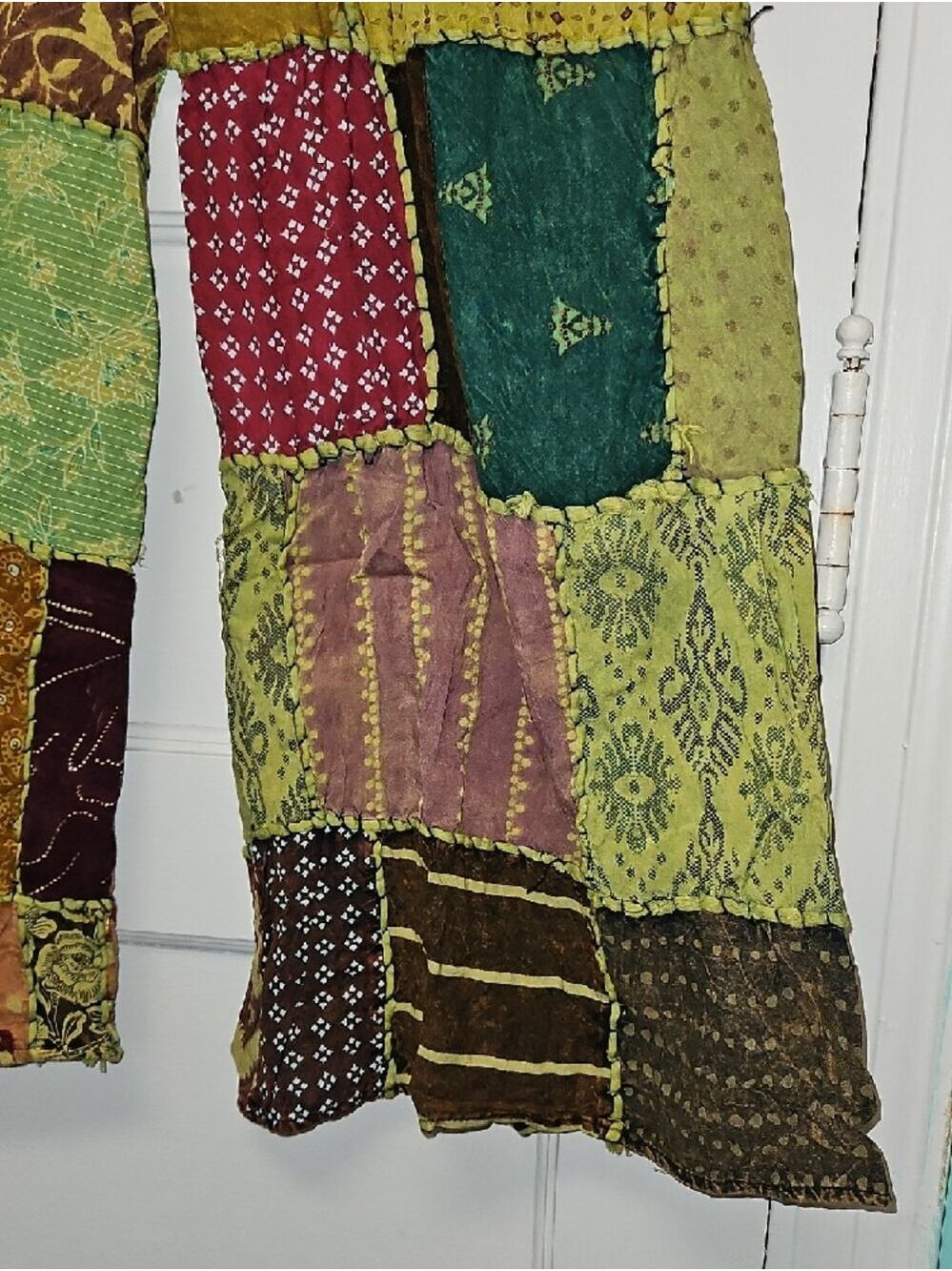 Patchwork Wide Leg Pants - Multicolor - Picture 4 of 9